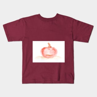 halloween, pumpkin, harvest, food, vegetable, diet, vegetarian, nature, autumn, watercolor, cheerful, head, smile, face Kids T-Shirt